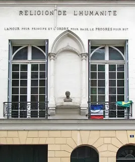 Picture of the Chapel of Humanity, a place built to practice Auguste Comte‘s owns religion that he invented after the woman he loved passed away. On the wall is written : “Love as a principle, Order as a basis, Progress as a goal.” It’s important to note that August Comte is the father of sociology, he was the one to coin the term, and his philosophy greatly influenced modern science. 